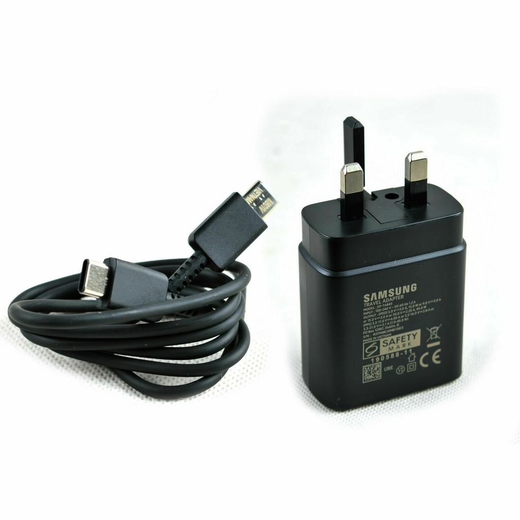 Genuine Samsung EP-TA845 45W Galaxy S21 S20 Super Fast Charger USB-C Cable 5A