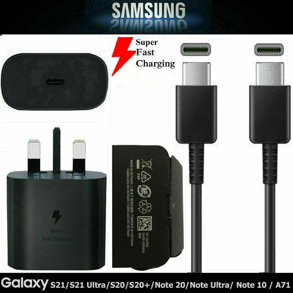 Genuine Samsung EP-TA845 45W Galaxy S21 S20 Super Fast Charger USB-C Cable 5A