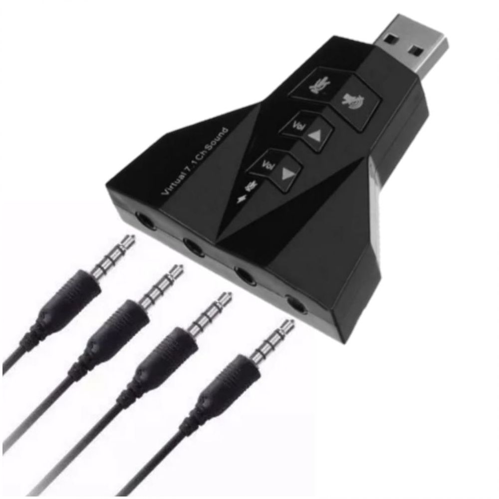 ADAPTADOR De Som USB 2.0 Externo 7.1 Canais Xt-2031 - Xtrad