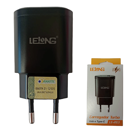FONTE LELONG TYPE-C - USB 5.1A