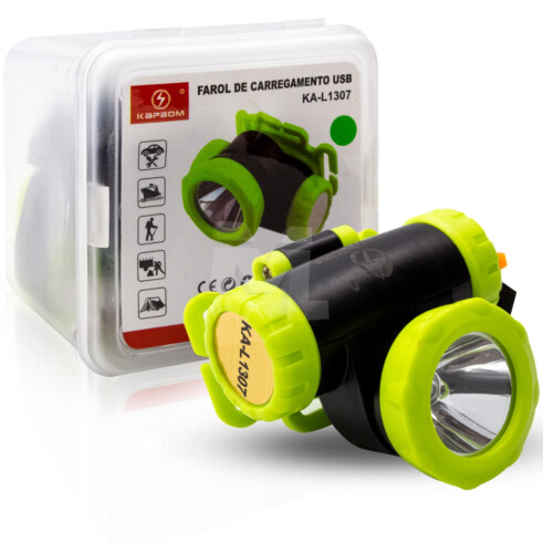 Lanterna de cabeça USB kal1307
