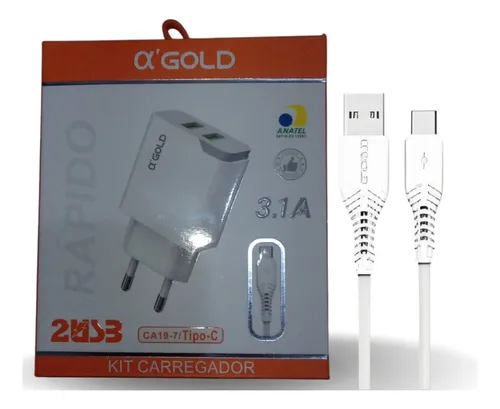 CARREGADOR TYPE-C A`GOLD CA19-7