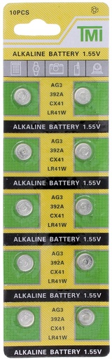 10szt Bateria Alkaiczna LR41W AG3 392A CX41 1,55V