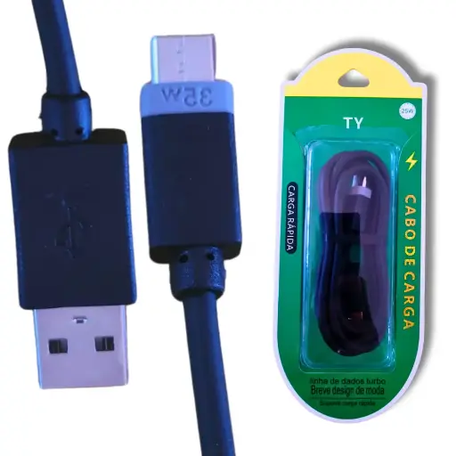 CABO CARTELA TYPE-C 1M - 2.5A 